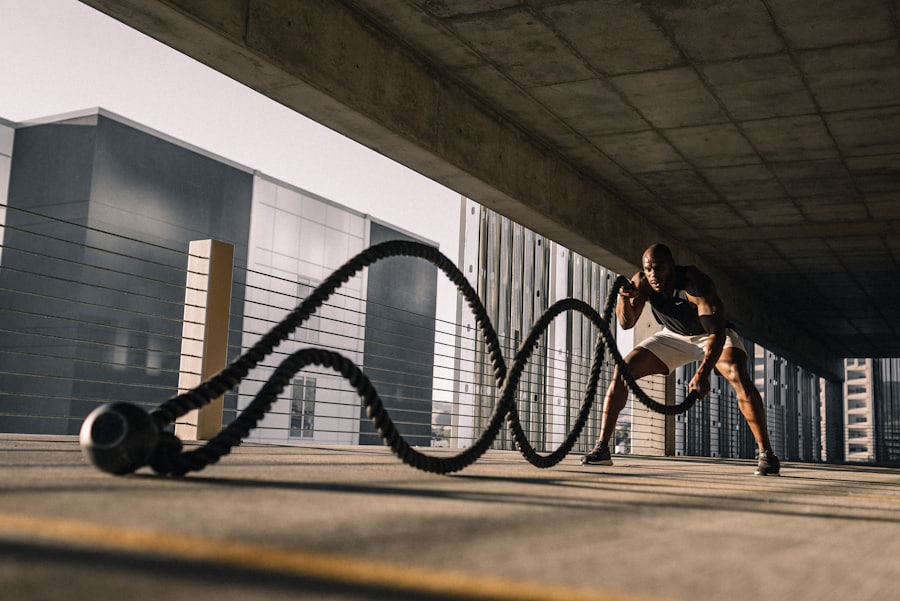 Intense battle-rope workout
